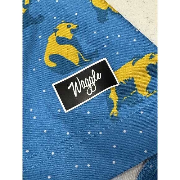 Waggle Men's Blue 3XL Golf Polo Shirt You're Golden Bears AOP Short Sleeve - Picture 4 of 5